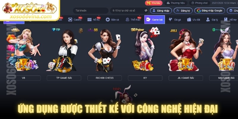 Ứng dụng được thiết kế với công nghệ hiện đại và đáng tin cậy