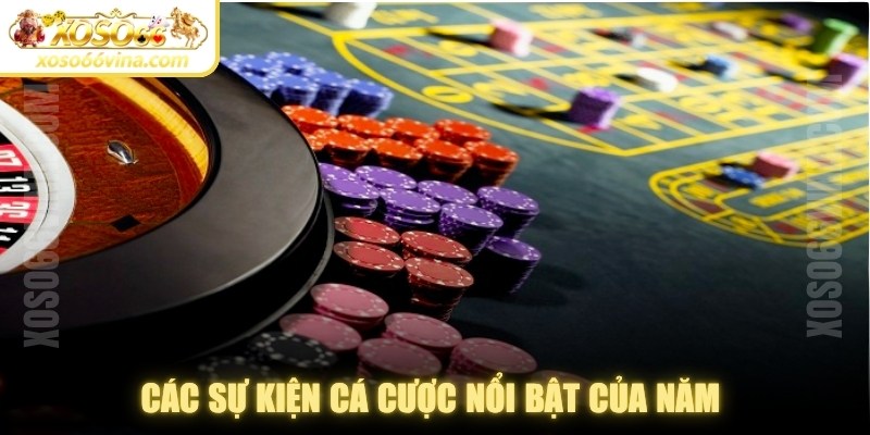 Các sự kiện cá cược nổi bật của năm của ngành giải trí cá cược